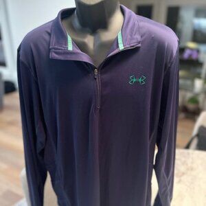 UNDER ARMOUR-Pullover-1/4 Zip-3XL-Navy Blue